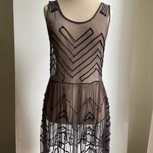 Free People Sheer Beaded Dress